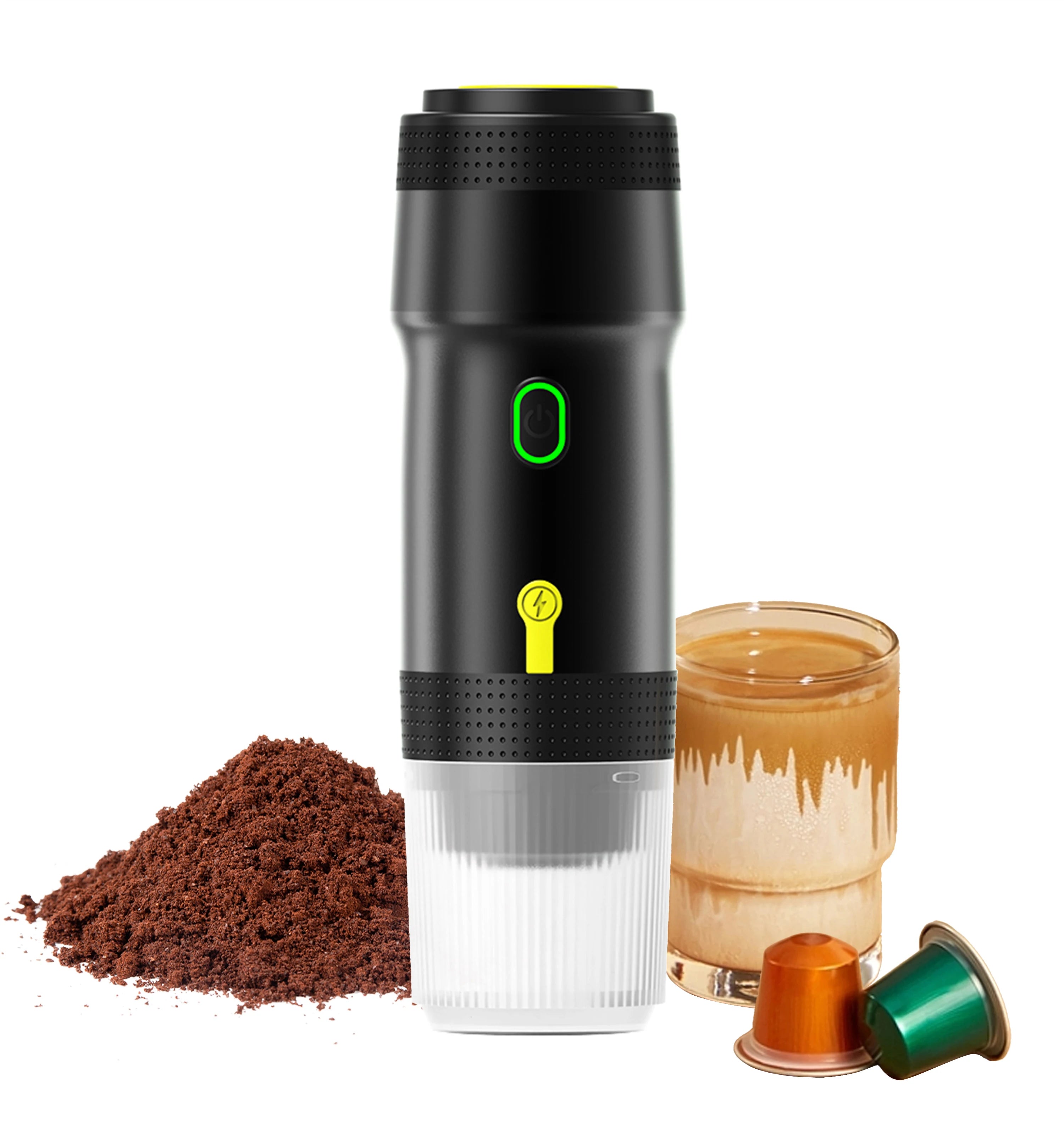 Small Automatic Mini Coffee Machine Capsules Rechargeable Electric Espresso Portable Capsule Coffee Machine for Outdoor Camping