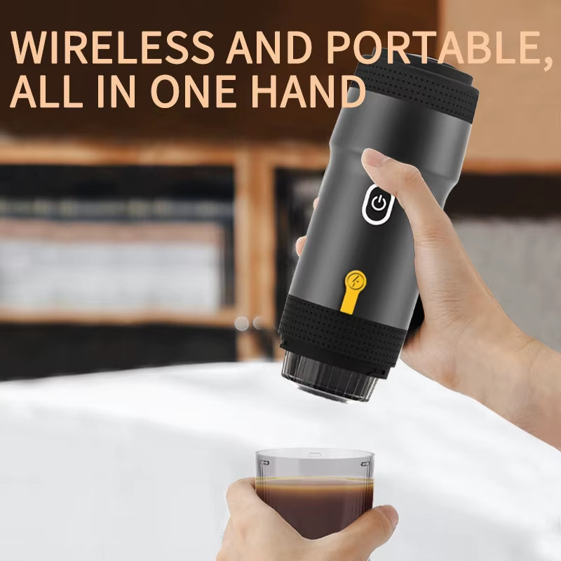 Small Automatic Mini Coffee Machine Capsules Rechargeable Electric Espresso Portable Capsule Coffee Machine for Outdoor Camping